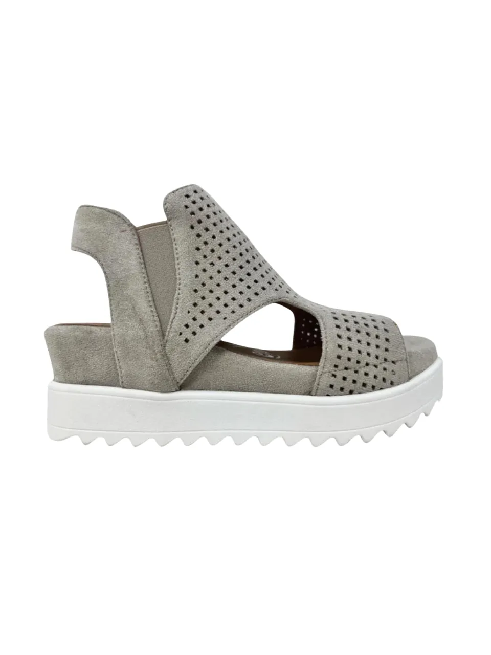 Amy Platform Sandals - Light Grey-Final Sale