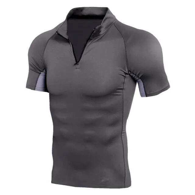 Ashore Shop Men's Compression Style Quick Dry Running Shirt