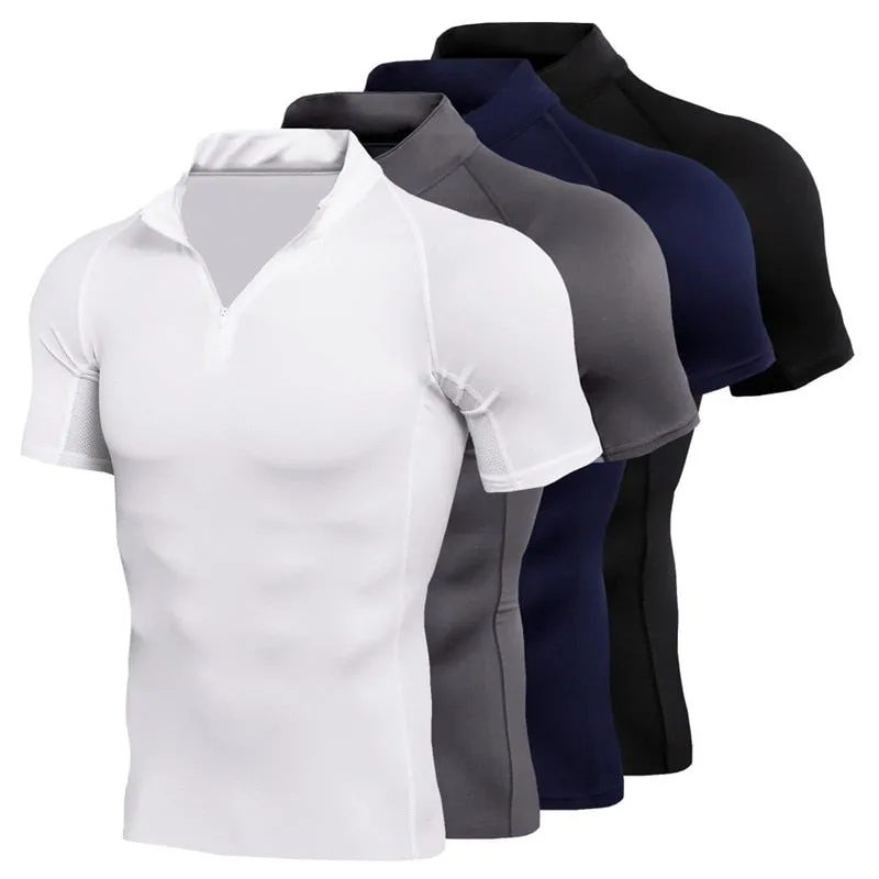 Ashore Shop Men's Compression Style Quick Dry Running Shirt