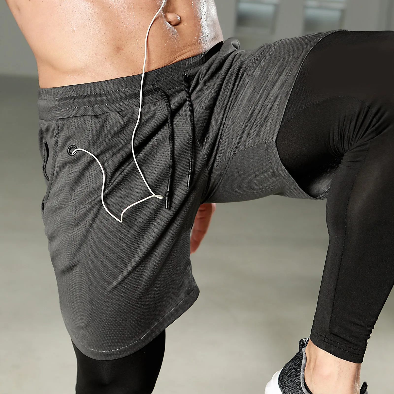 ATHLETIC QUICK DRY 2 IN 1 RUNNING PANTS