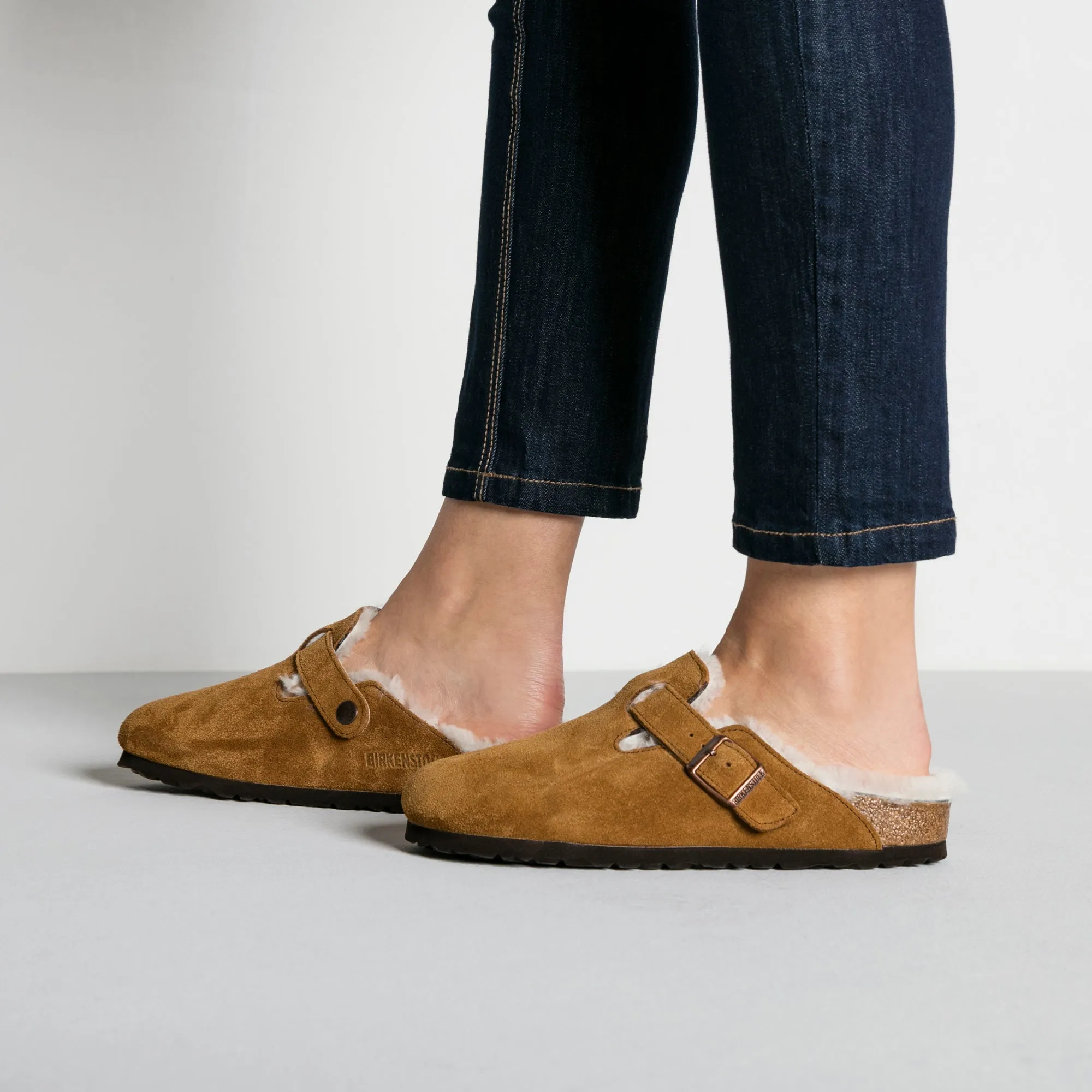 Birkenstock Boston Shearling - Mink/Natural