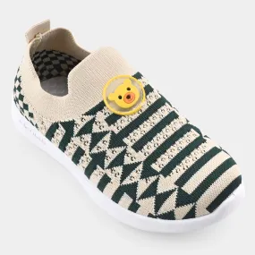 Boys Sneakers F-36-Beige/Green