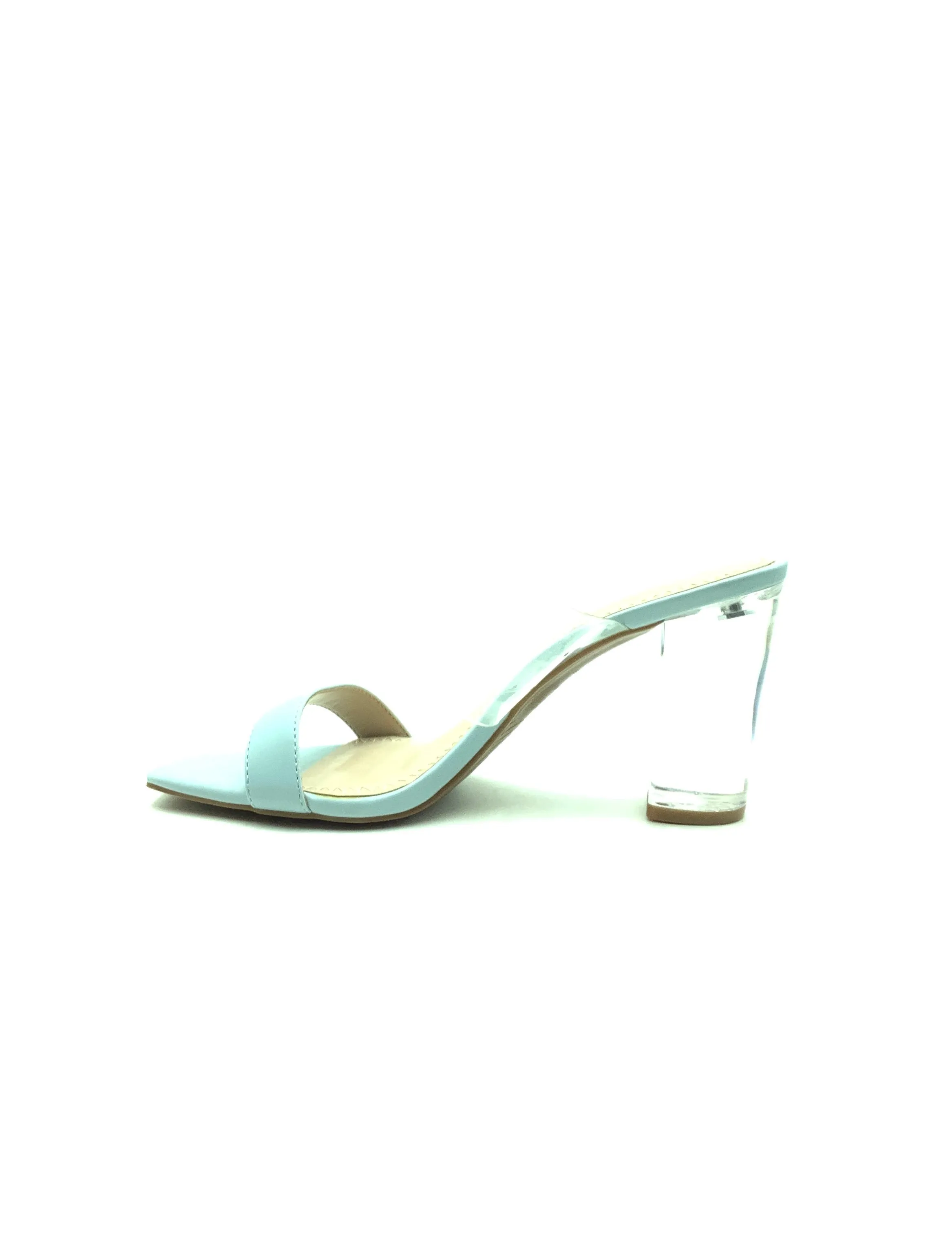 BP. Sandals Blue Clear Heel Size: 7.5