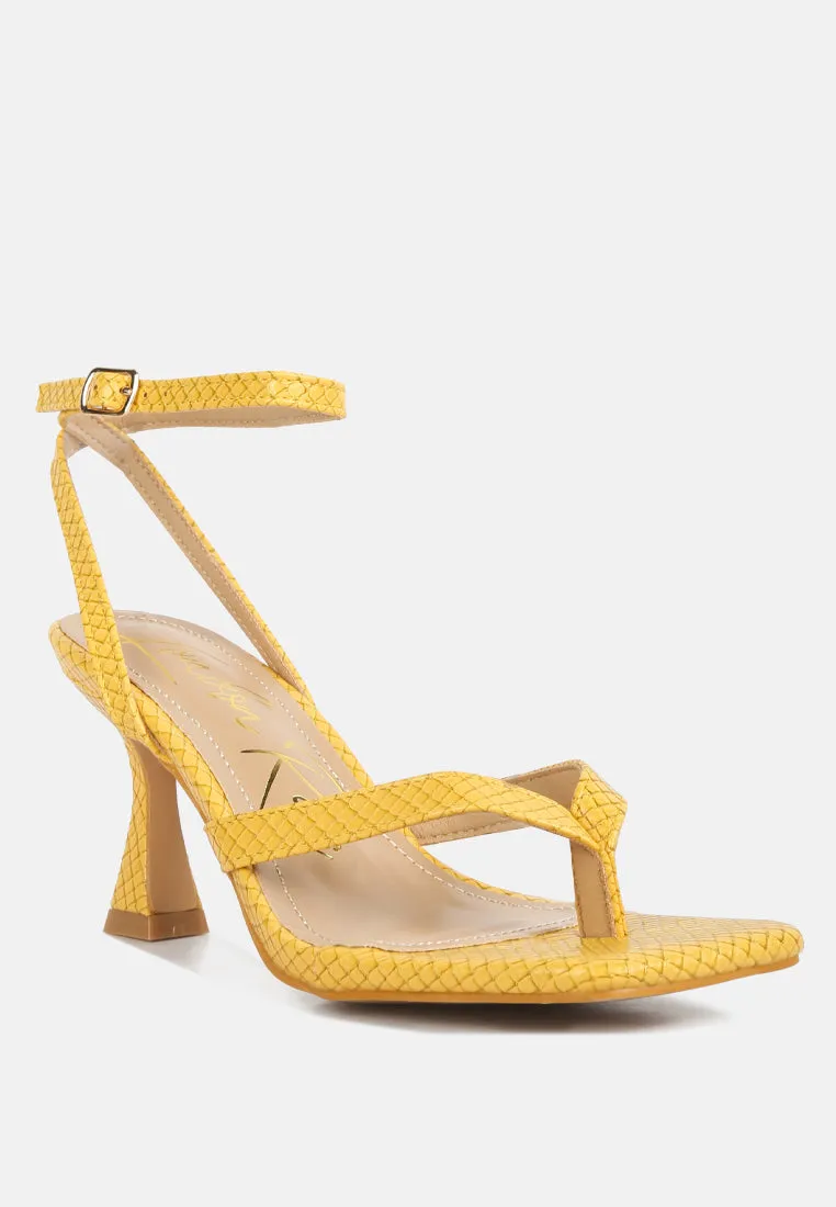 Celty Ankle Strap Spool Heel Sandals