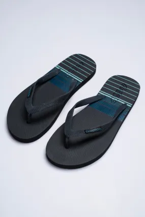 Crocodile Black Printed Strap Flip Flop