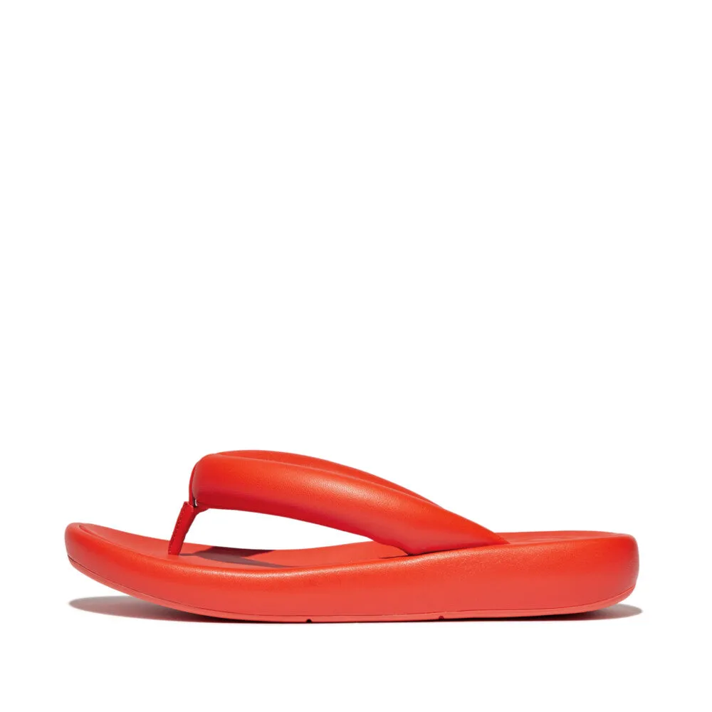 Fitflop IQushion D-Luxe x Roksanda Padded leather Flip Flops Tangerine