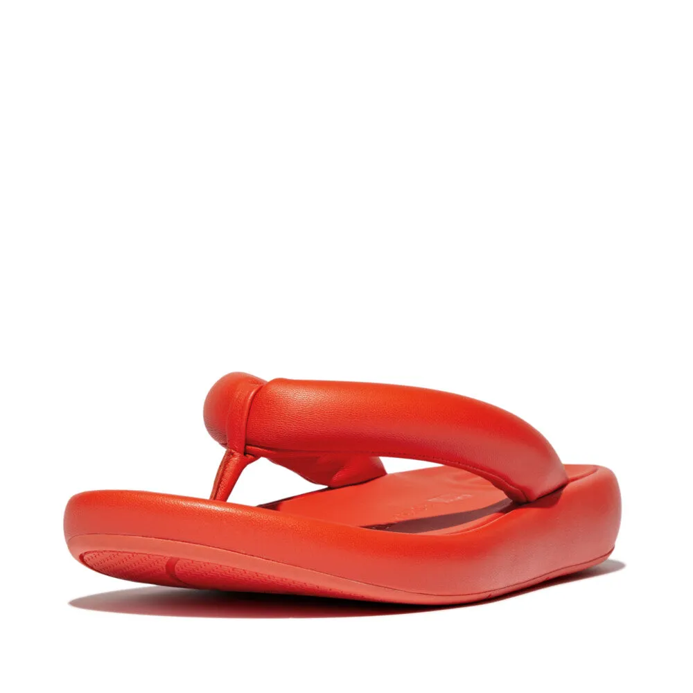 Fitflop IQushion D-Luxe x Roksanda Padded leather Flip Flops Tangerine