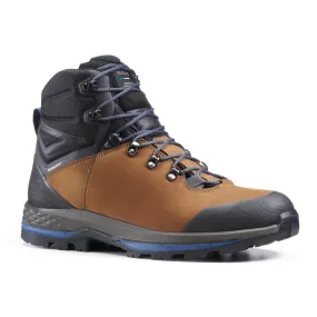 Forclaz Trek 100 Men's Mountain Trekking Flexible Leather Boots - High