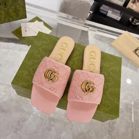 GG EXCLUSIVE SLIDE SANDAL LIGHT PINK FABRIC