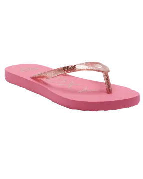 Girls Viva Sparkle Flip Flops in Pink 1