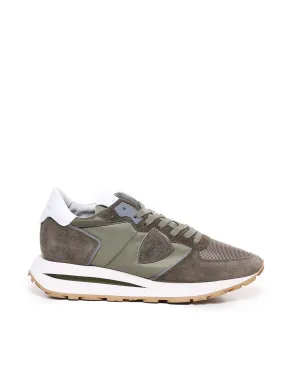 Khaki Green Technical Fabric Sneakers