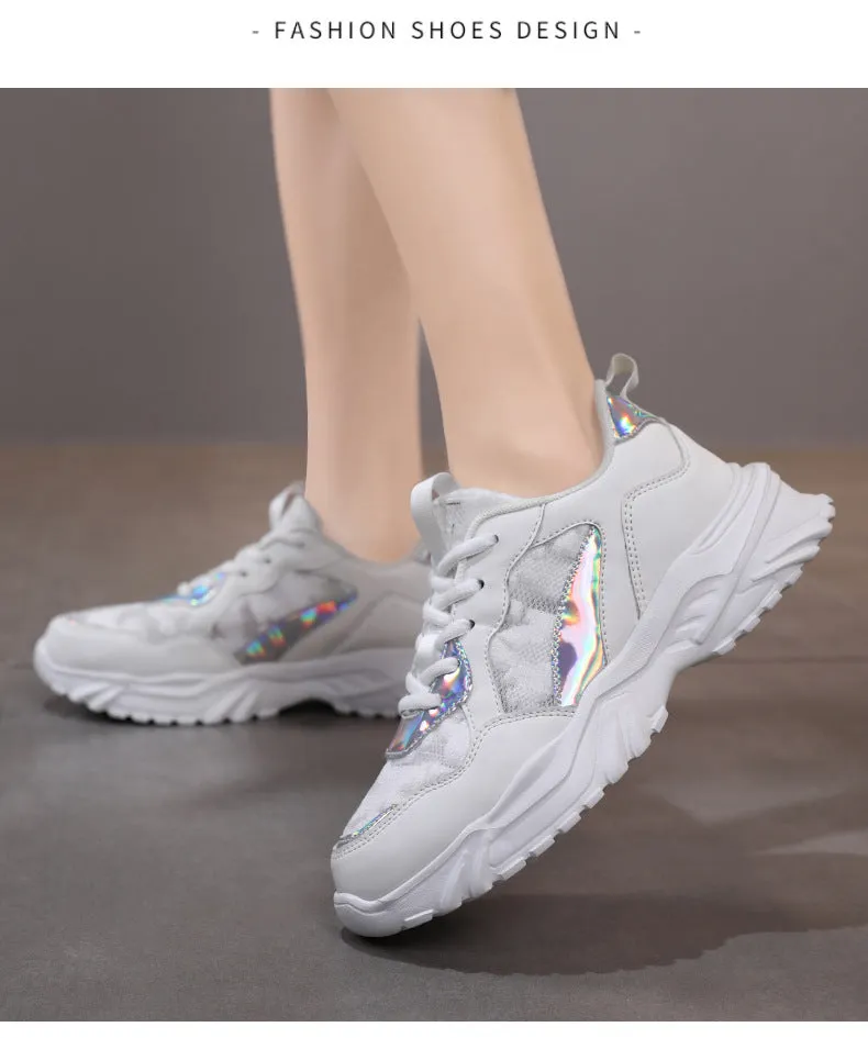 Owlkay Breathable Mesh Platform Sneakers