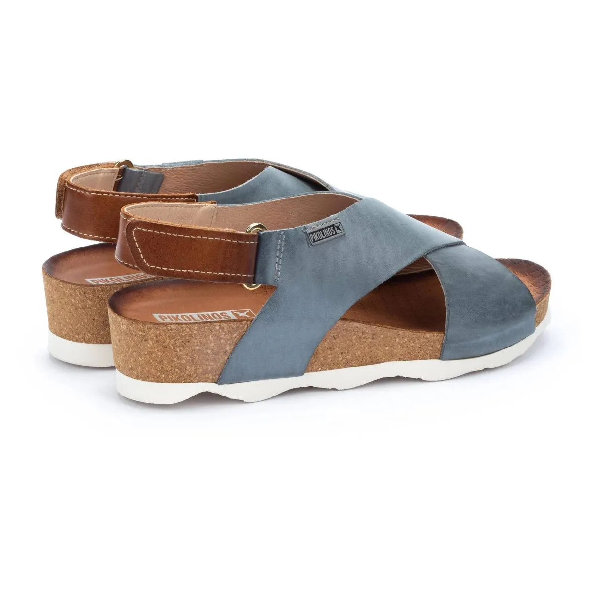 Pikolinos Mahon W9e-0912 Women's Wedge Sandal In Denim