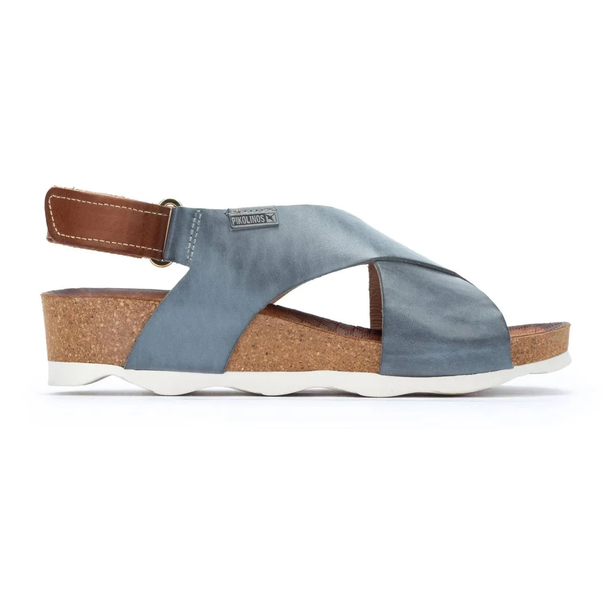 Pikolinos Mahon W9e-0912 Women's Wedge Sandal In Denim