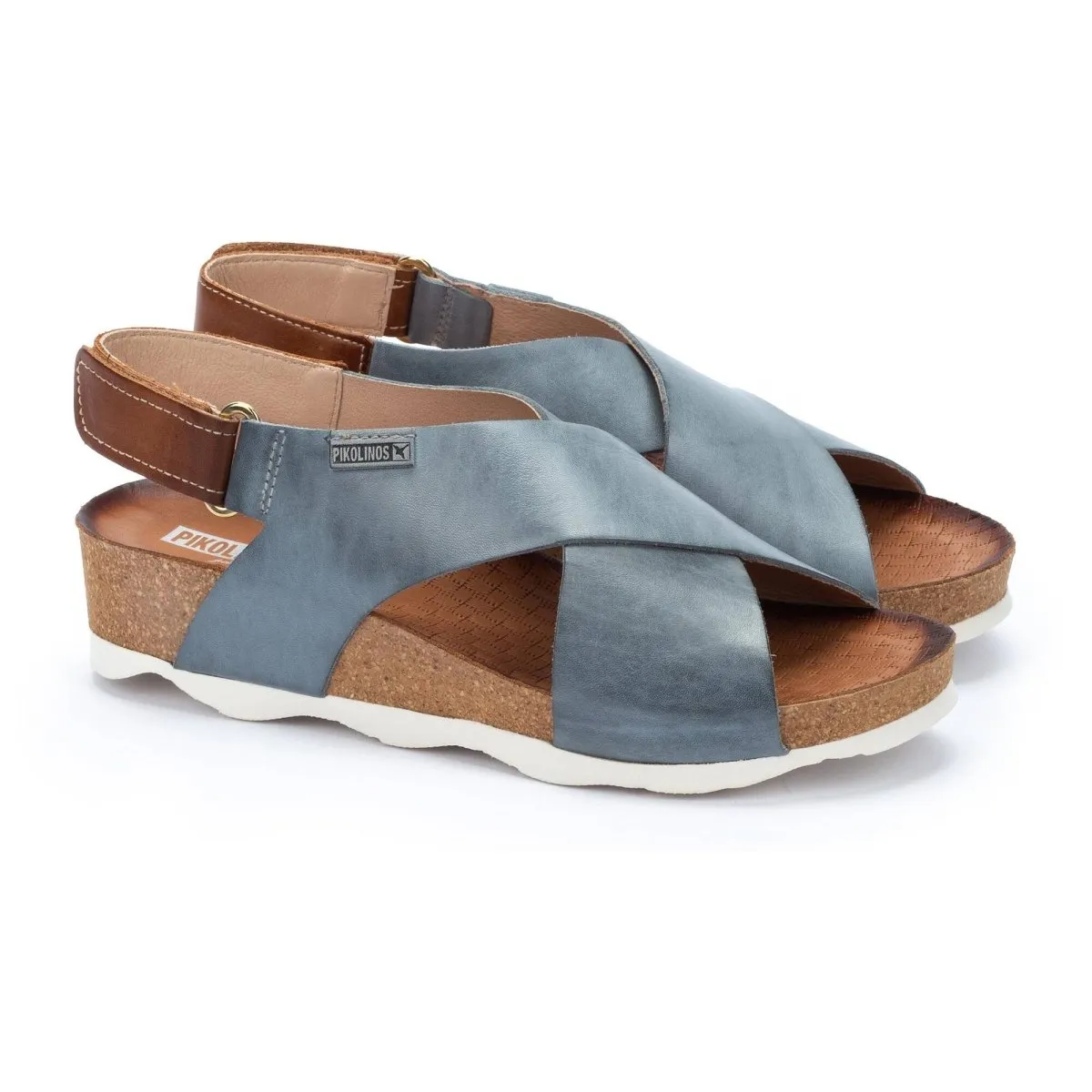 Pikolinos Mahon W9e-0912 Women's Wedge Sandal In Denim