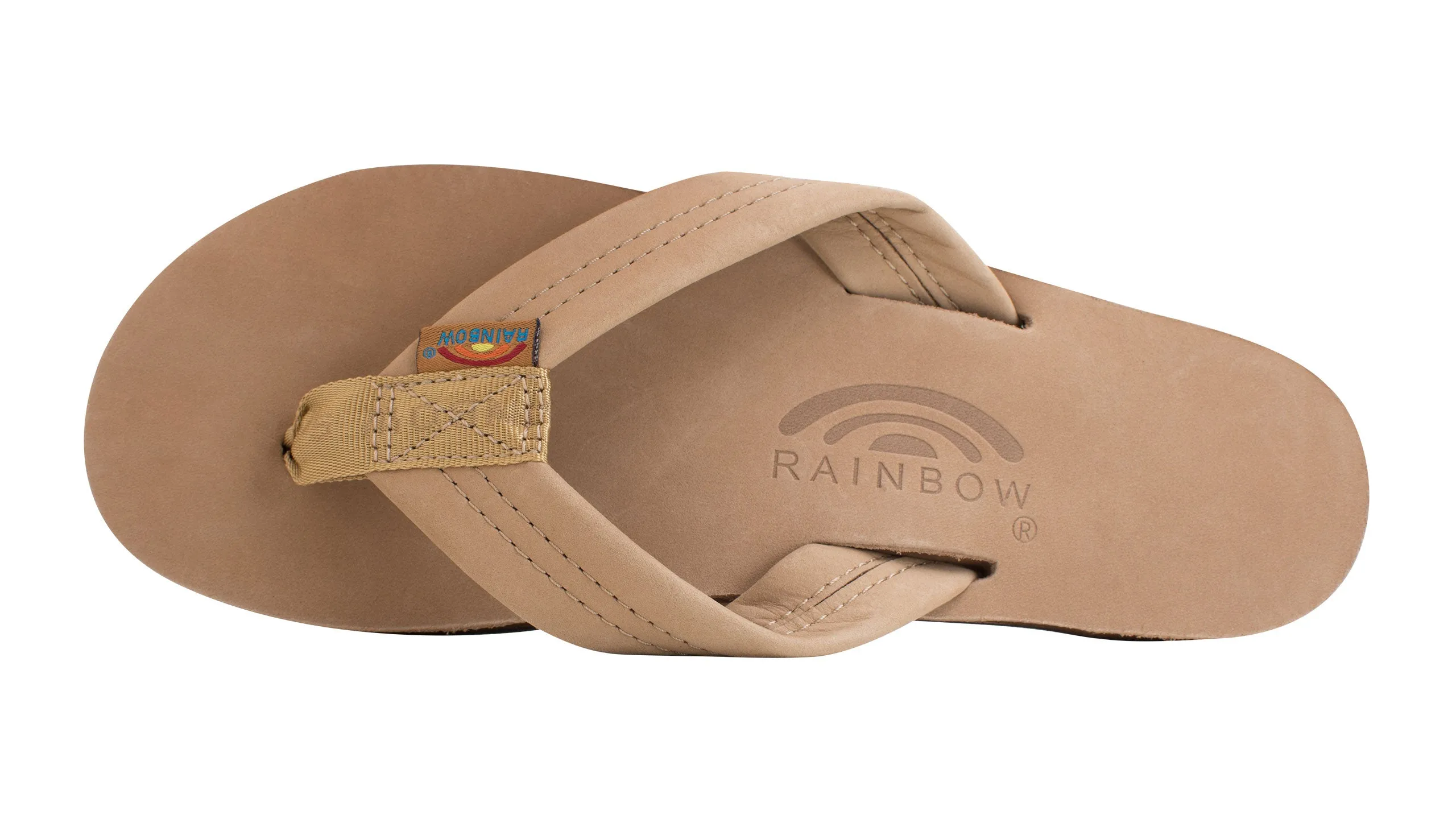 Rainbow Single Layer Arch Support Premier Leather With 1" Strap - Sierra Brown