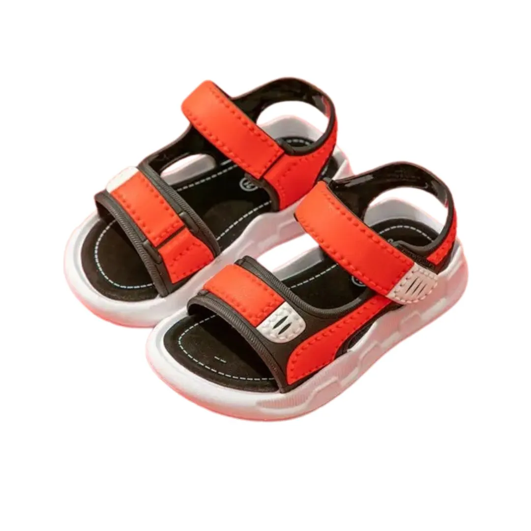 Red summer sandals for boys