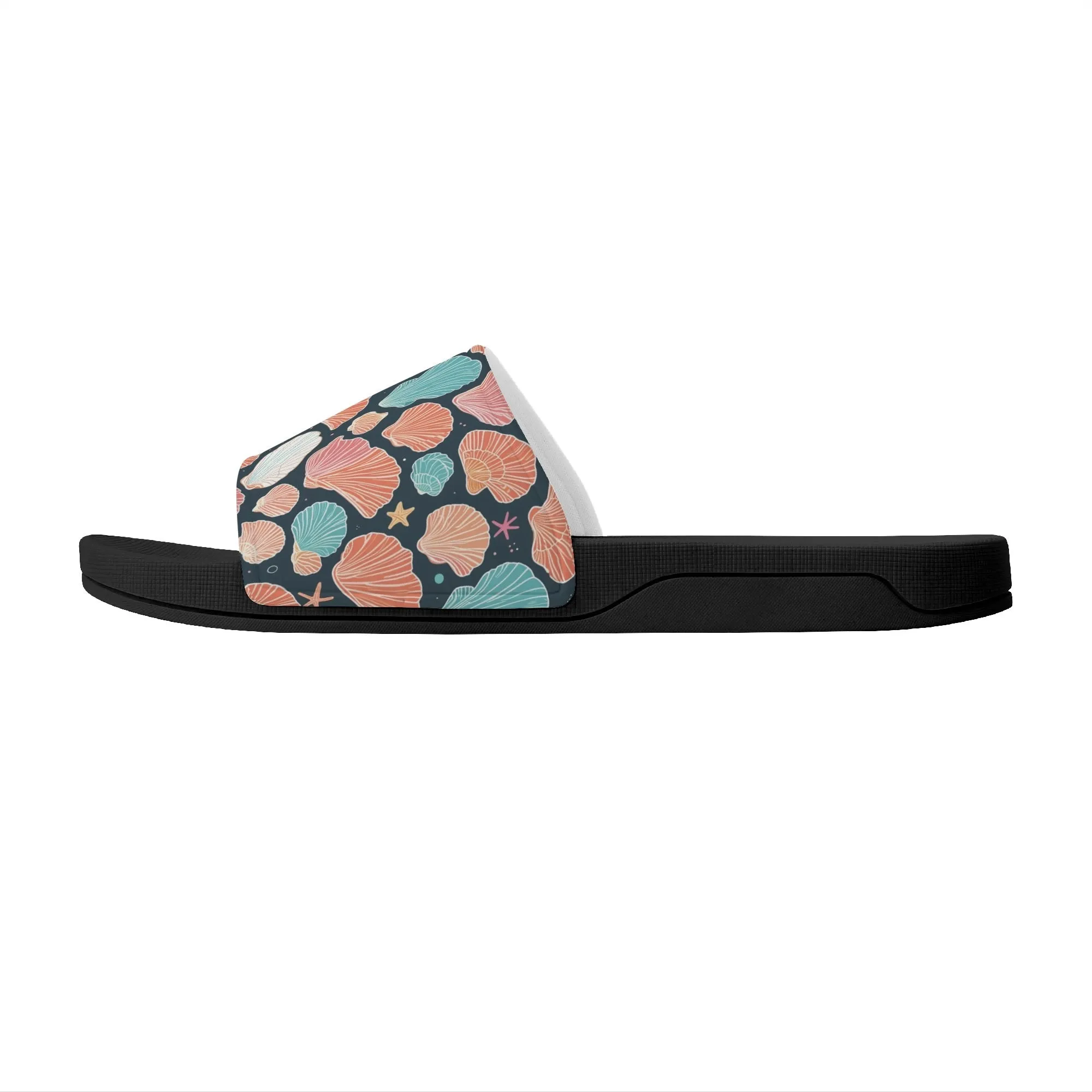 Seashells and Stars Mens Slide Sandals