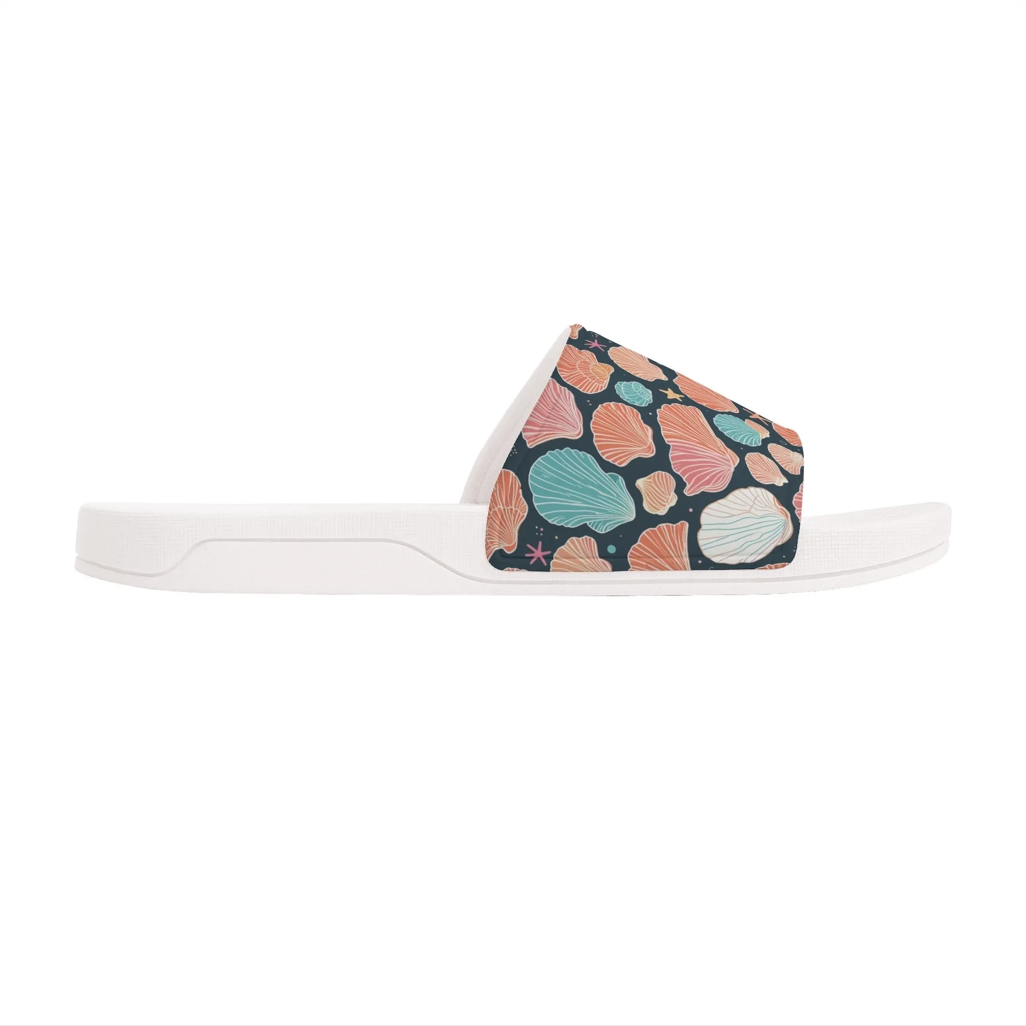 Seashells and Stars Mens Slide Sandals