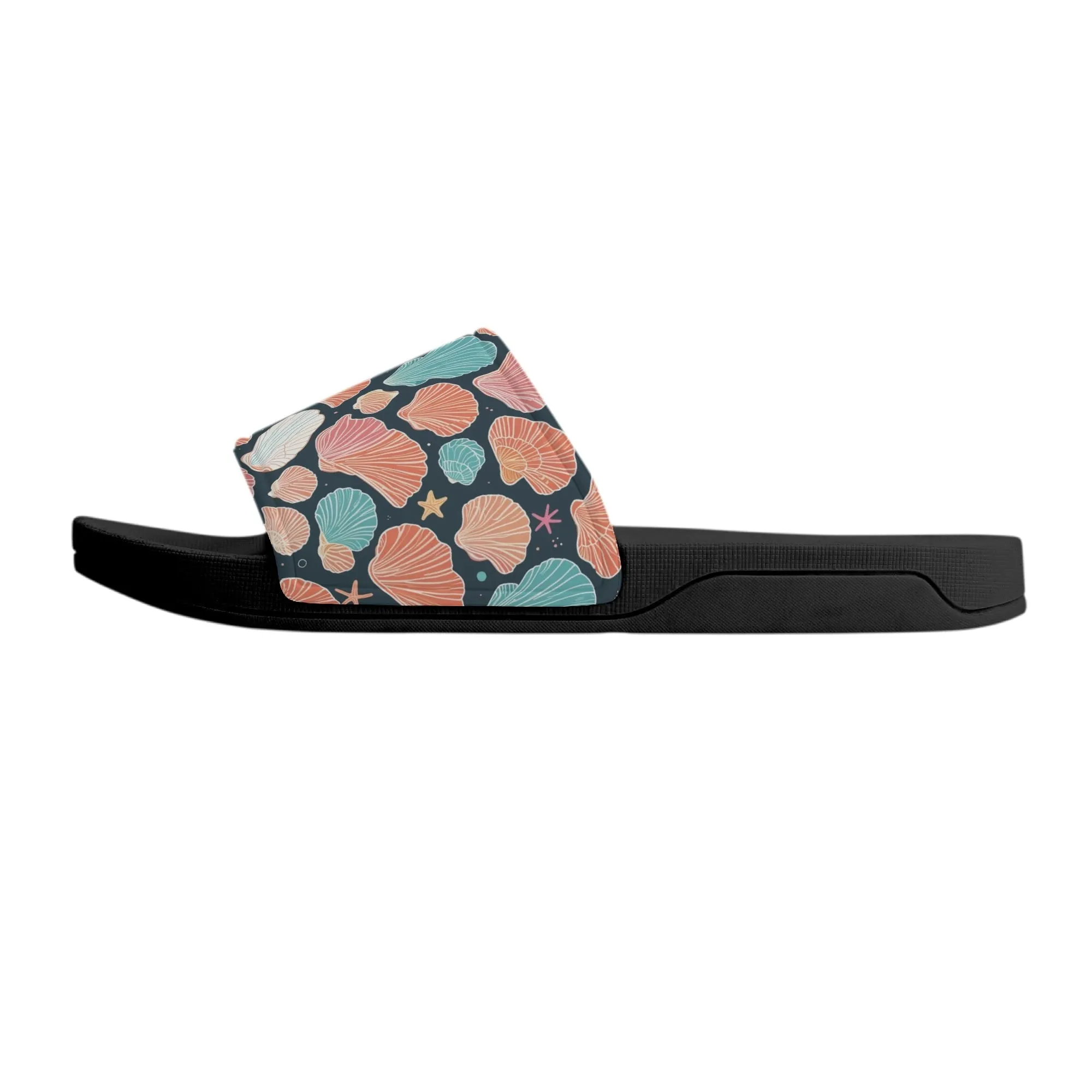 Seashells and Stars Mens Slide Sandals