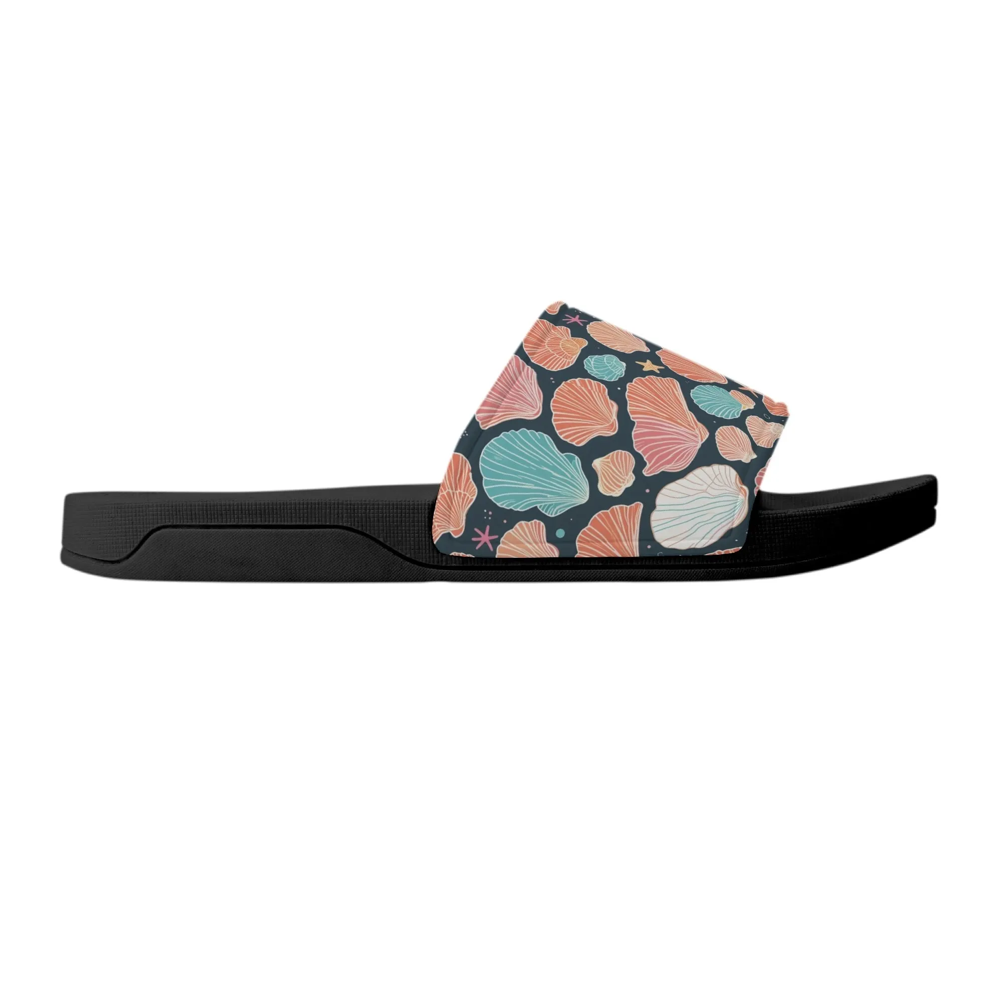 Seashells and Stars Mens Slide Sandals