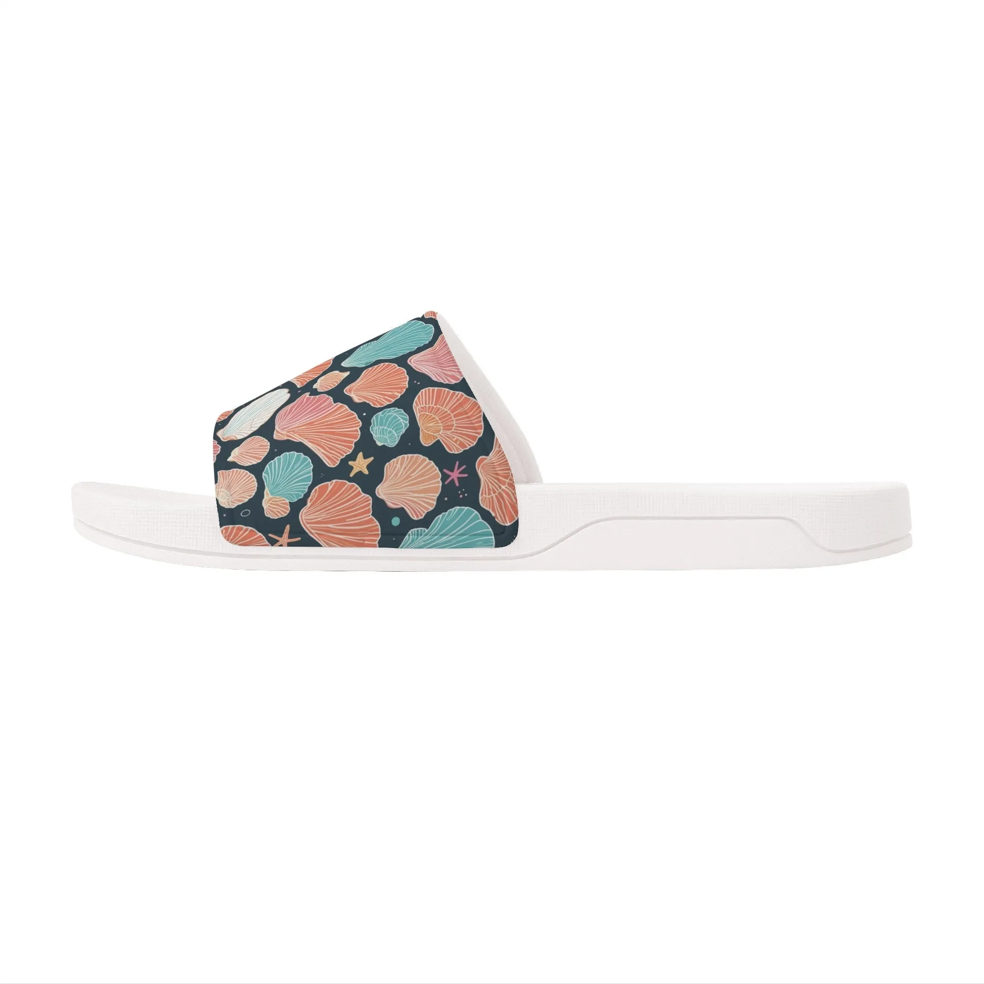 Seashells and Stars Mens Slide Sandals