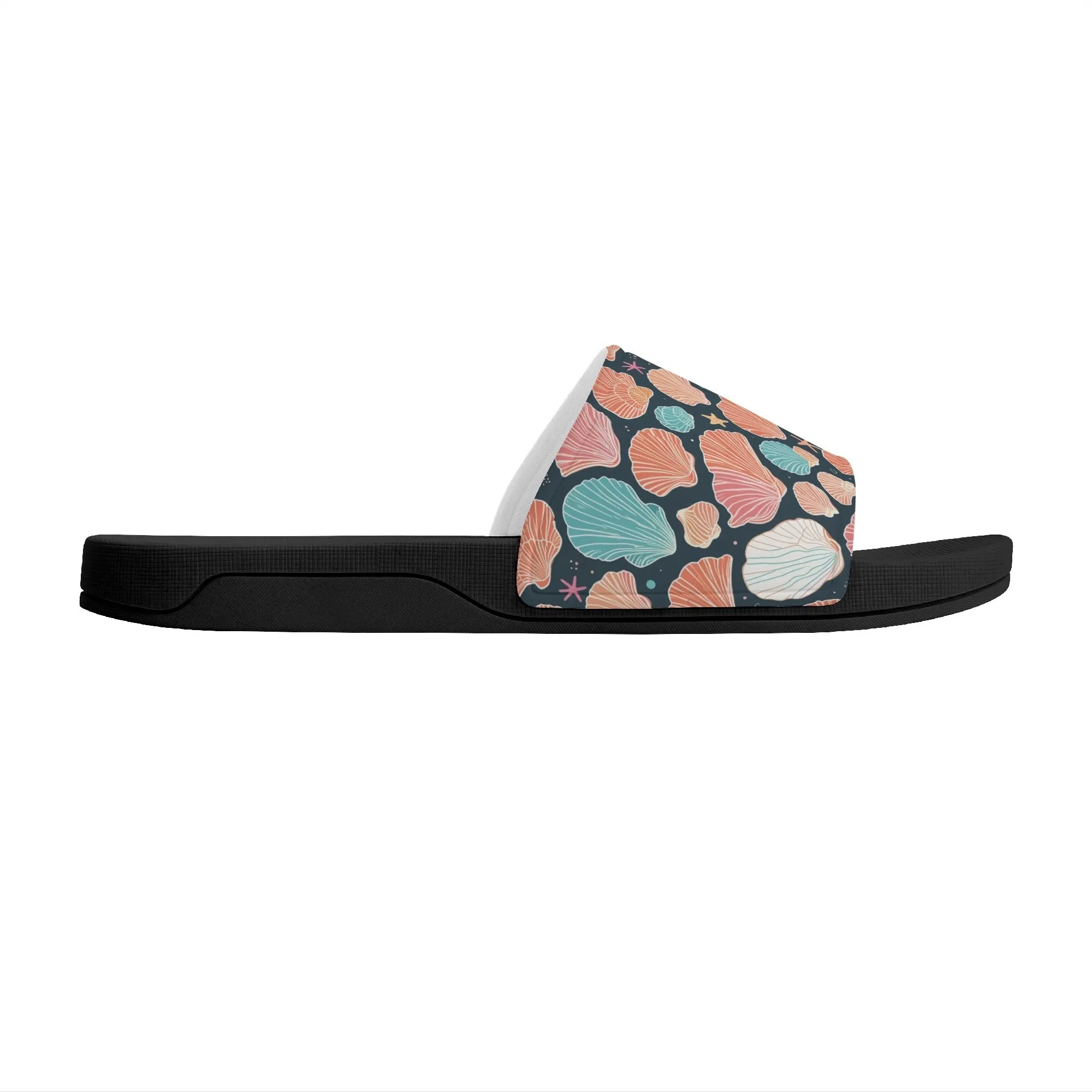 Seashells and Stars Mens Slide Sandals