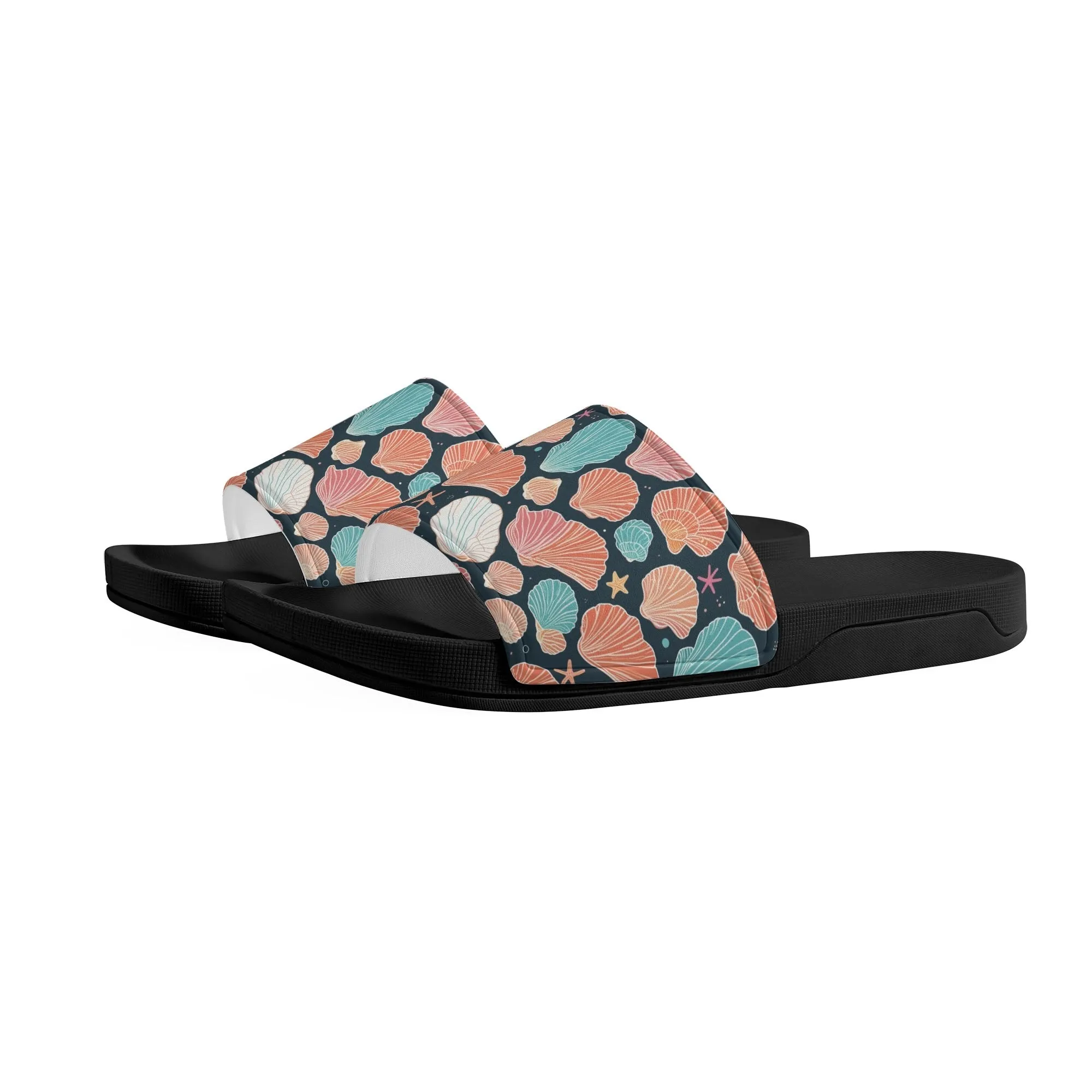 Seashells and Stars Mens Slide Sandals