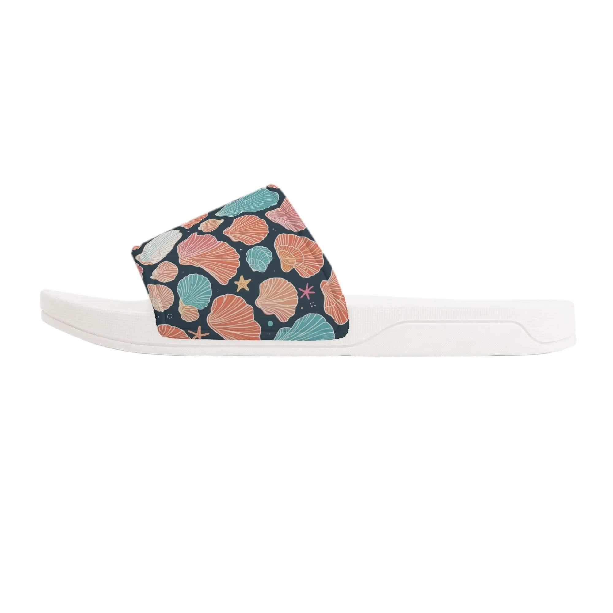 Seashells and Stars Mens Slide Sandals