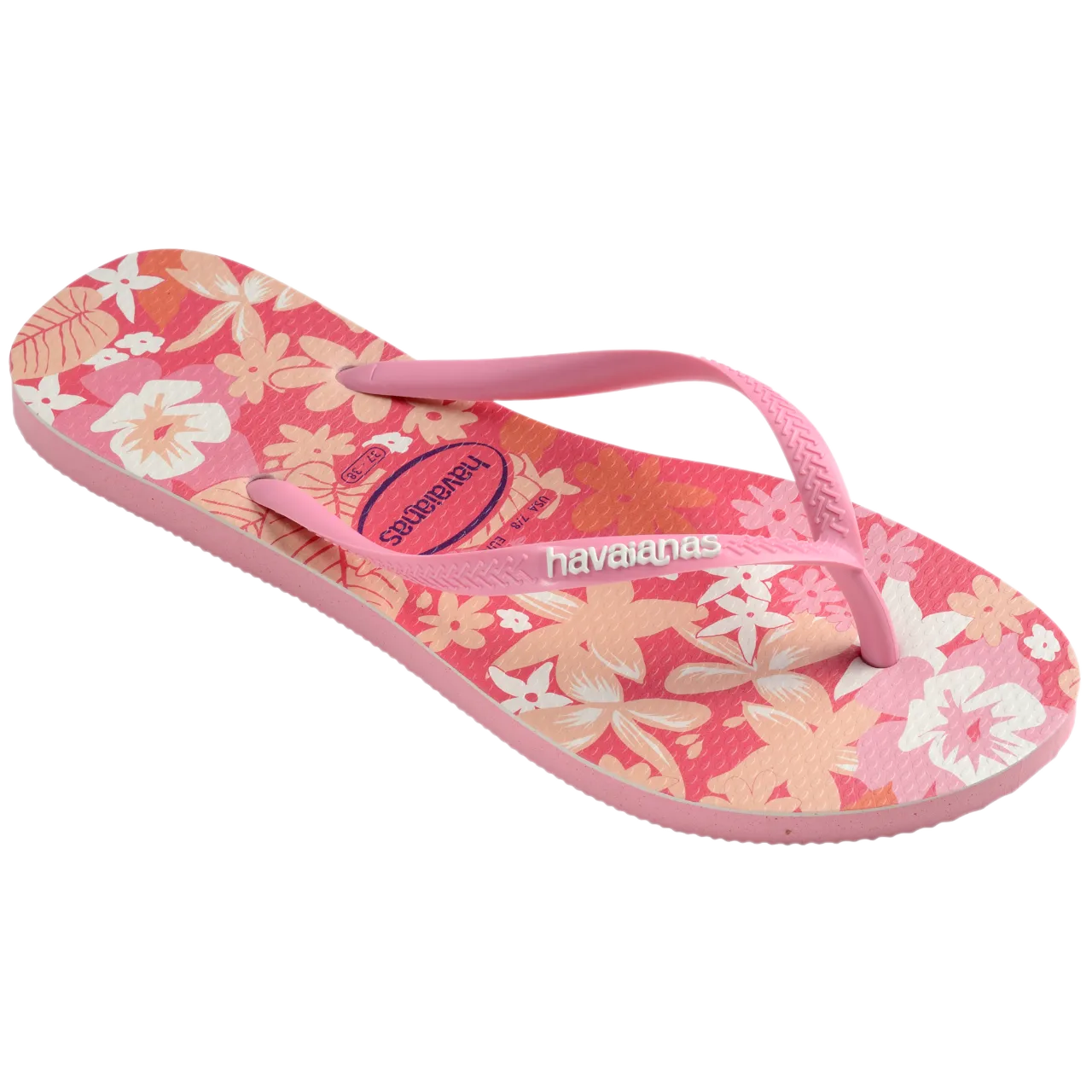 Slim Floral Flip Flops