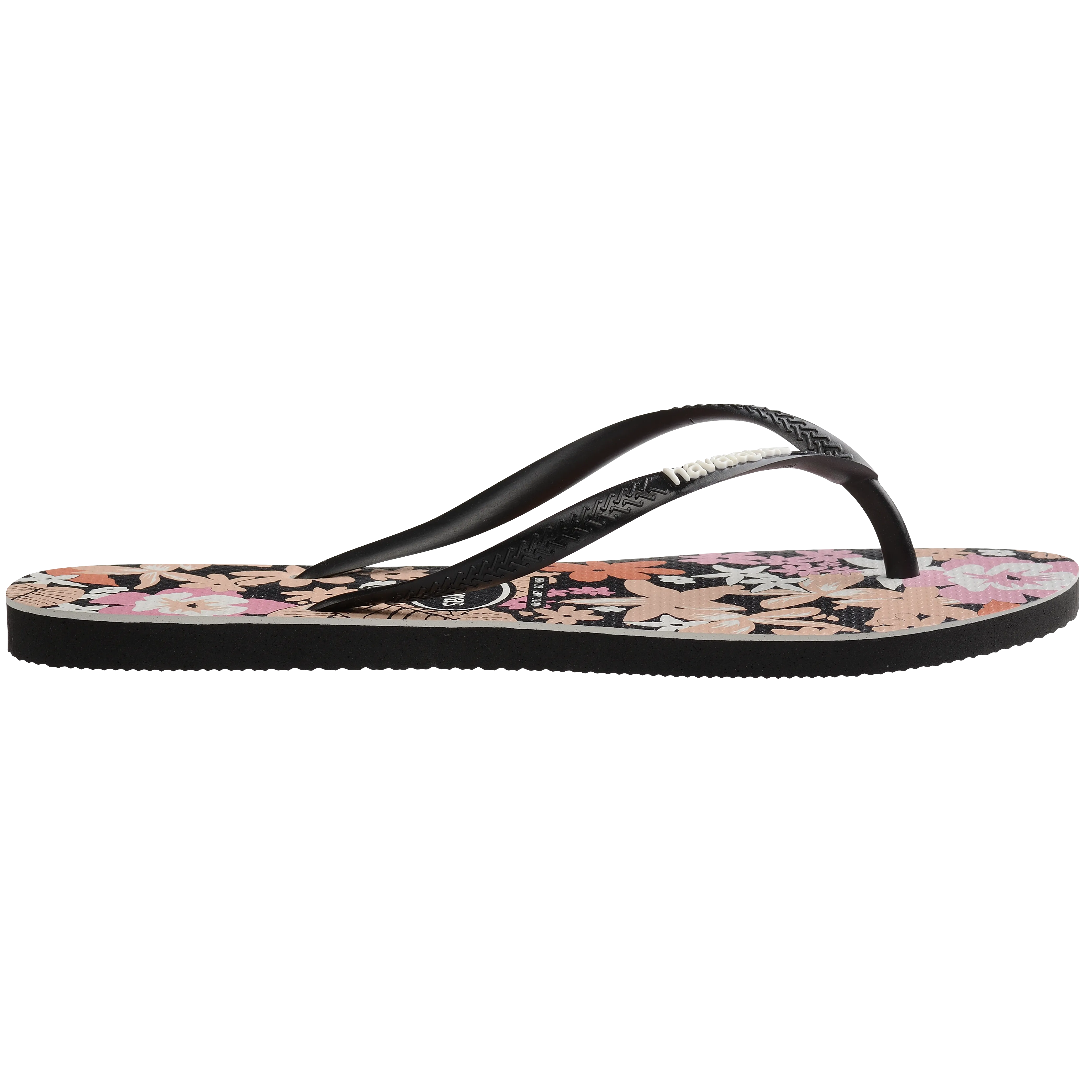 Slim Floral Flip Flops