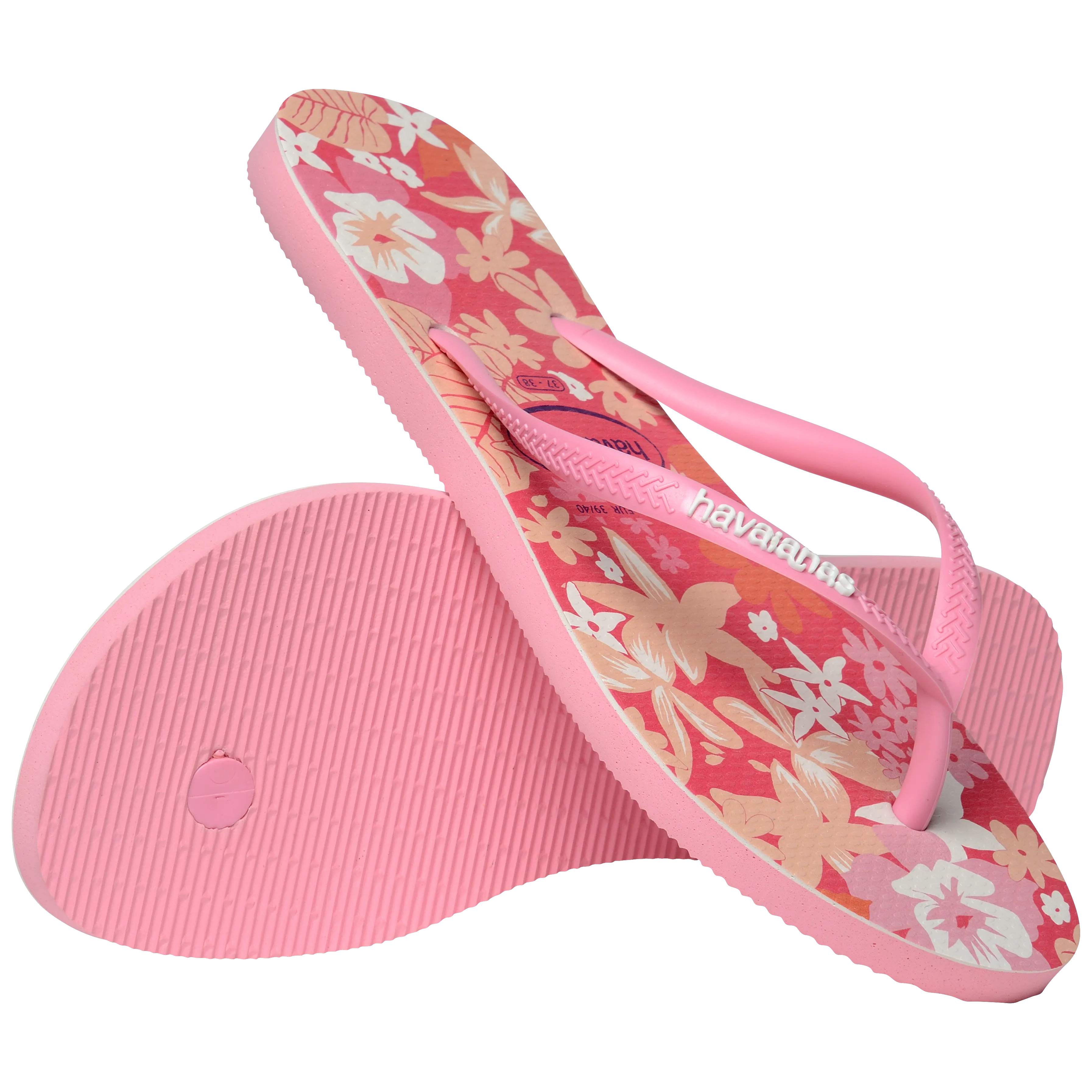 Slim Floral Flip Flops