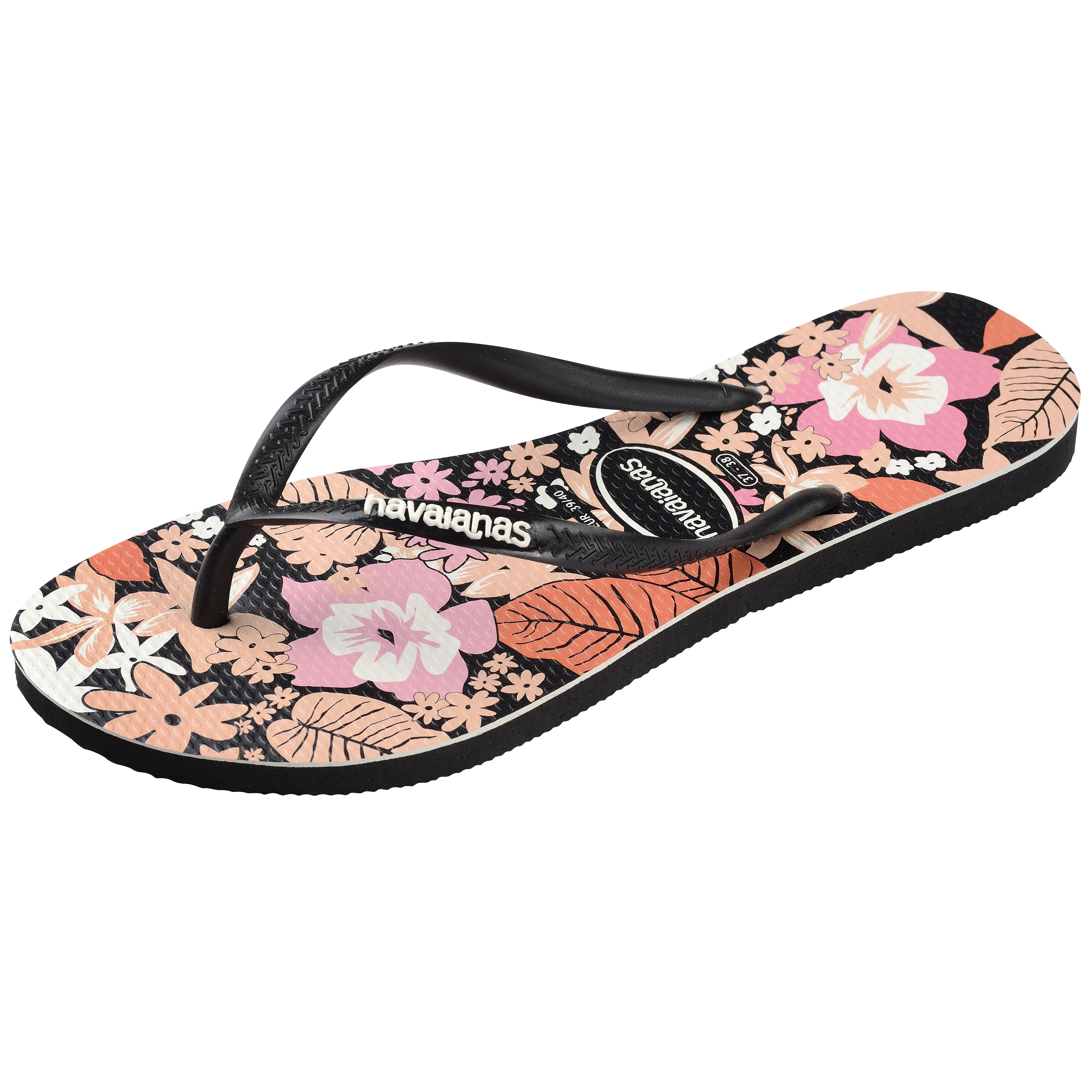 Slim Floral Flip Flops