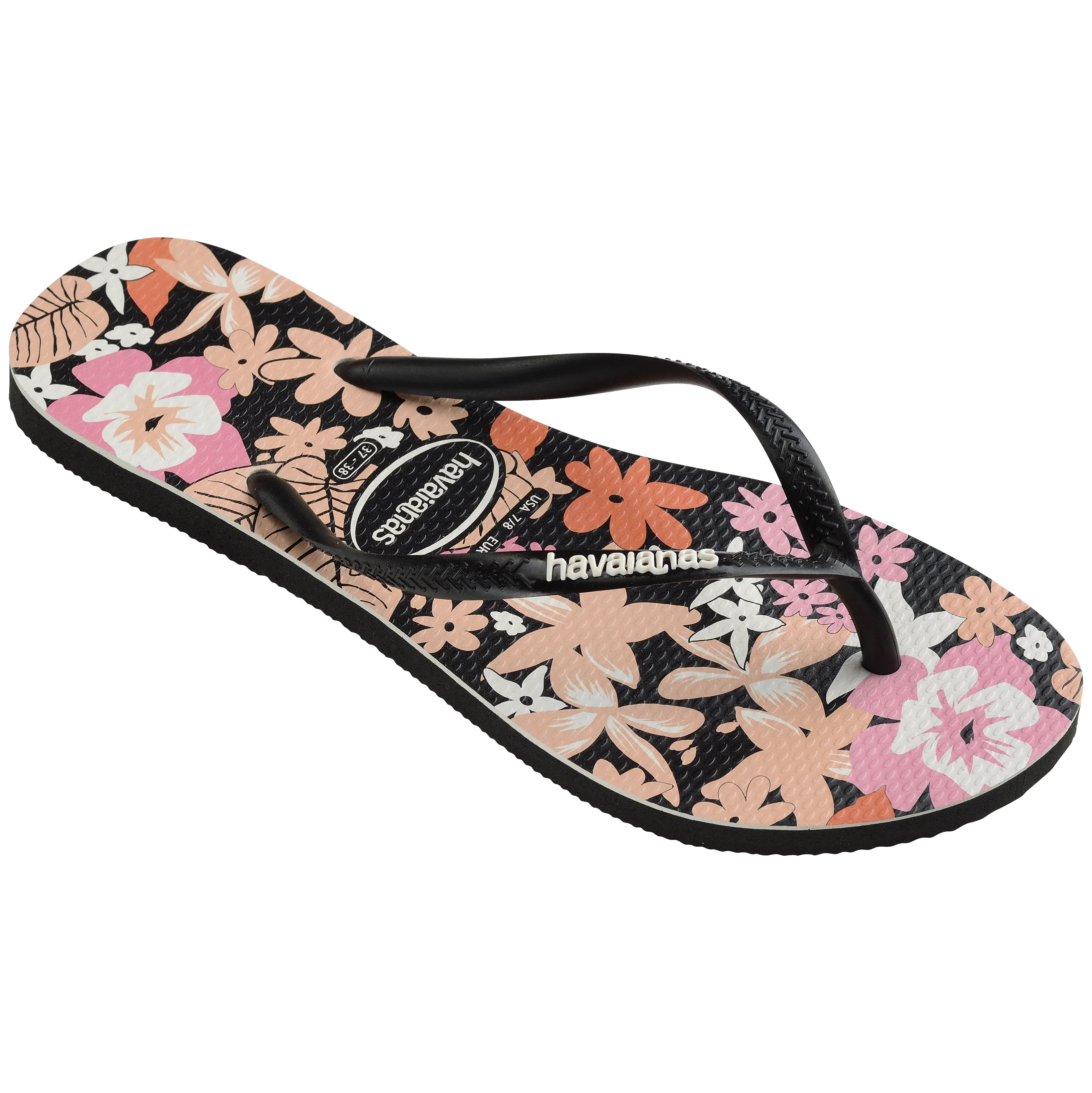 Slim Floral Flip Flops