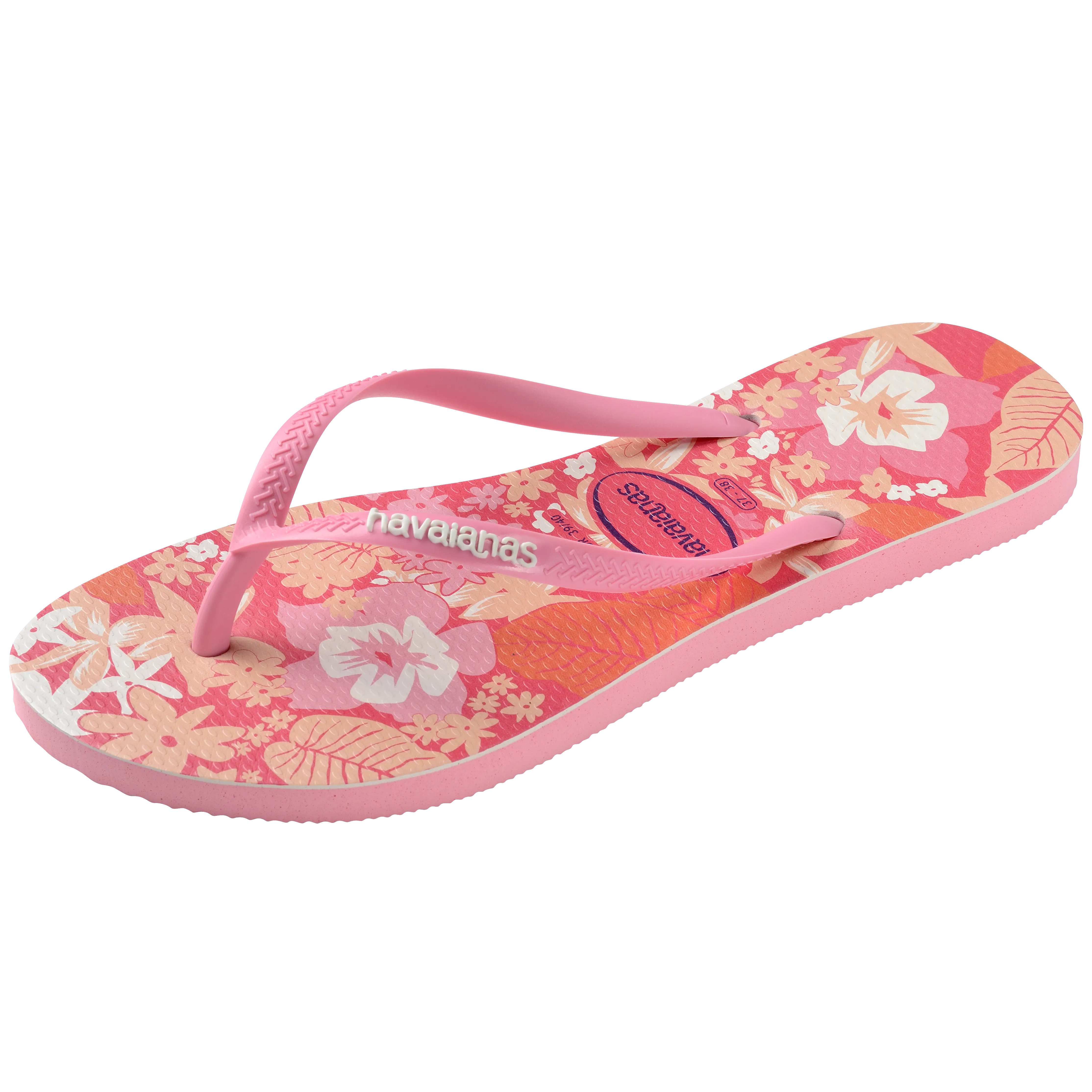 Slim Floral Flip Flops